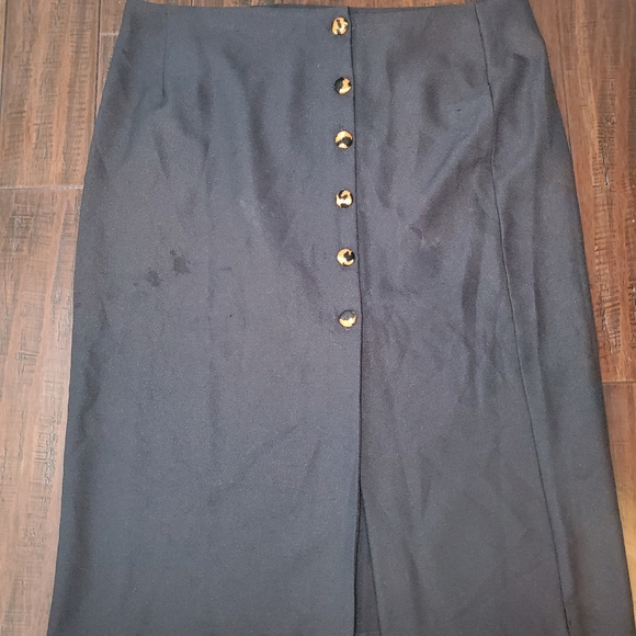 Metro Express Black Midi Skirt sz 24 - Picture 1 of 6